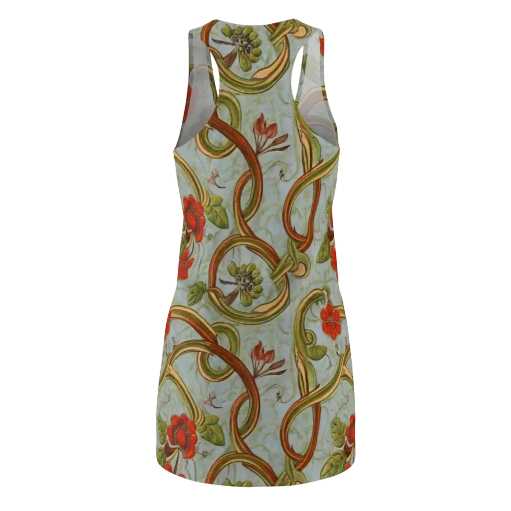 Pomegranate Trellis on Racerback Dress — Back