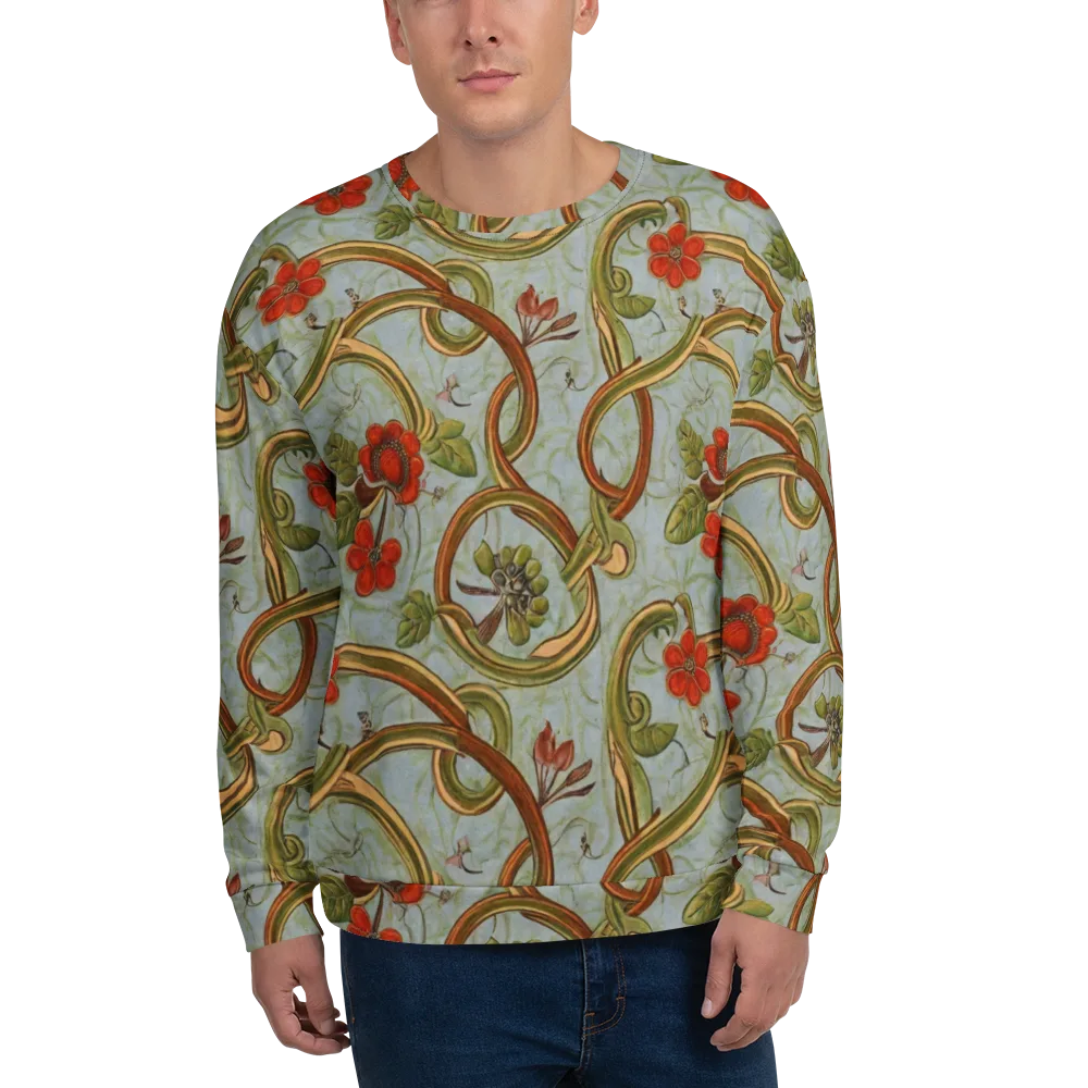 Pomegranate Trellis on Sweatshirt — Front