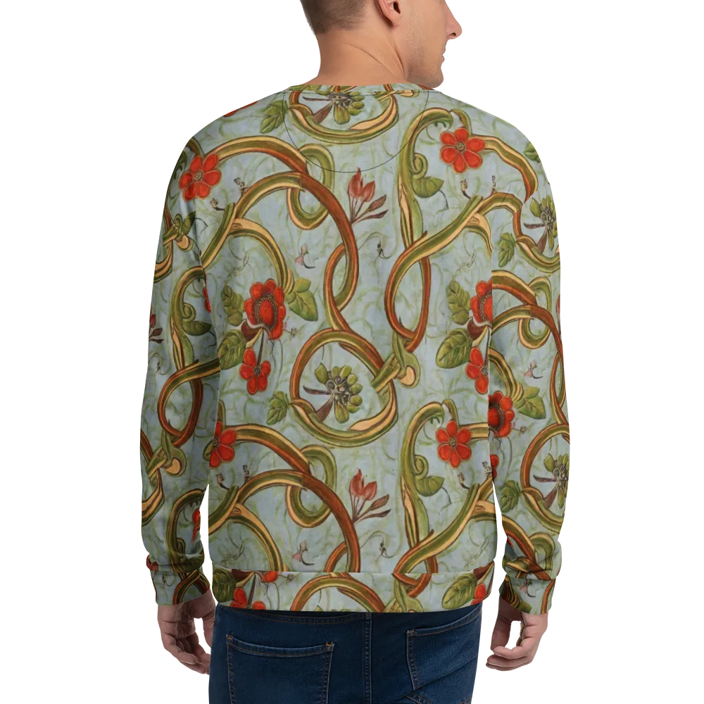 Pomegranate Trellis on Sweatshirt — Back
