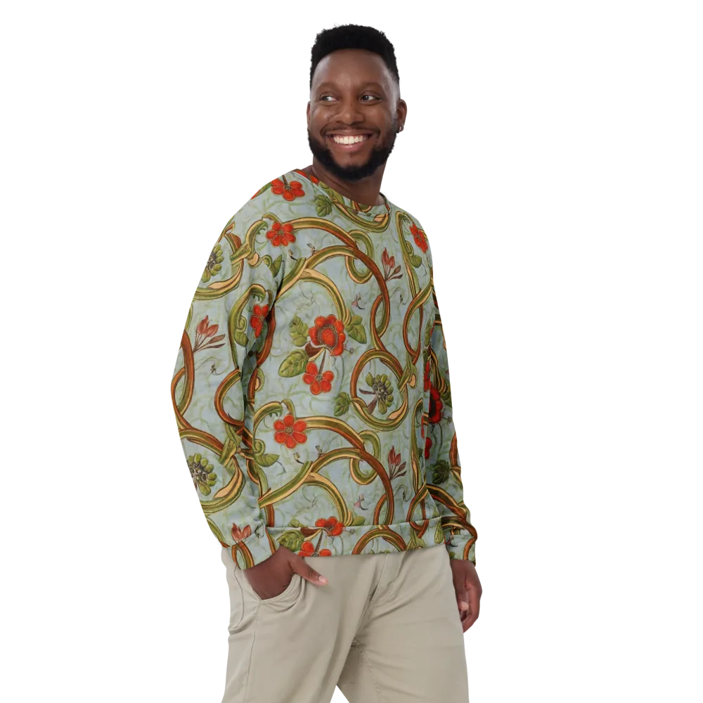Pomegranate Trellis on Sweatshirt — Front