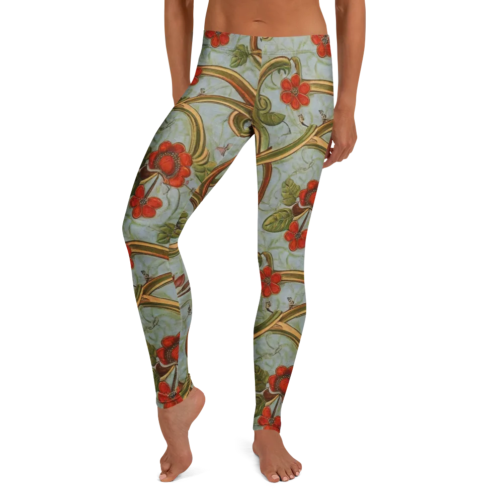 Pomegranate Trellis on Leggings — Front