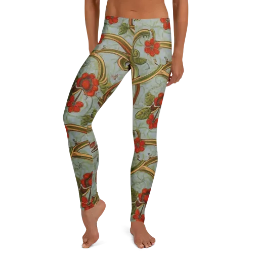 Pomegranate Trellis on a Leggings