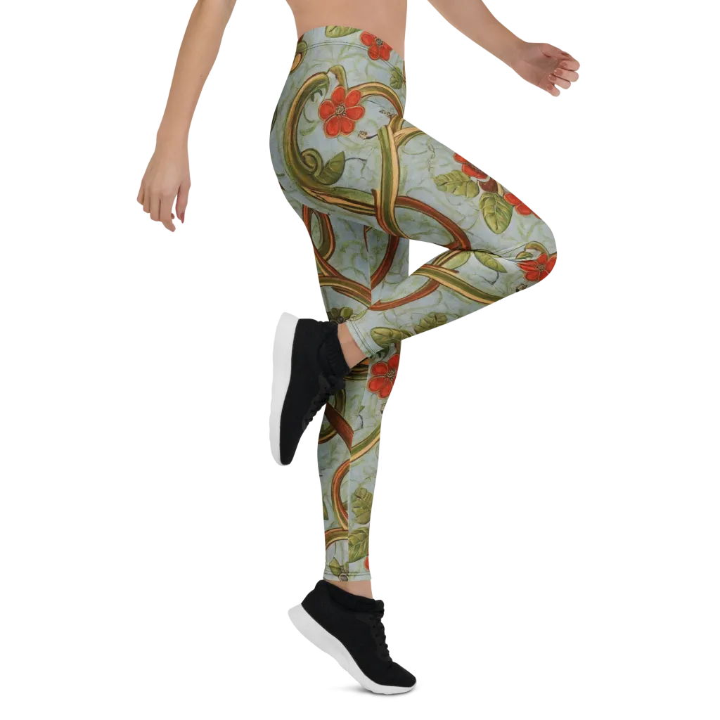 Pomegranate Trellis on Leggings — Right