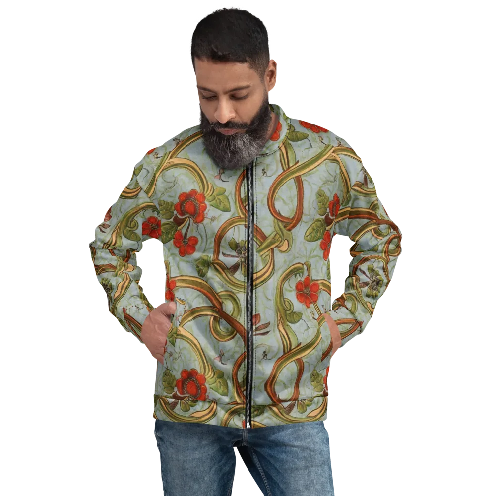 Pomegranate Trellis on Bomber Jacket — Front
