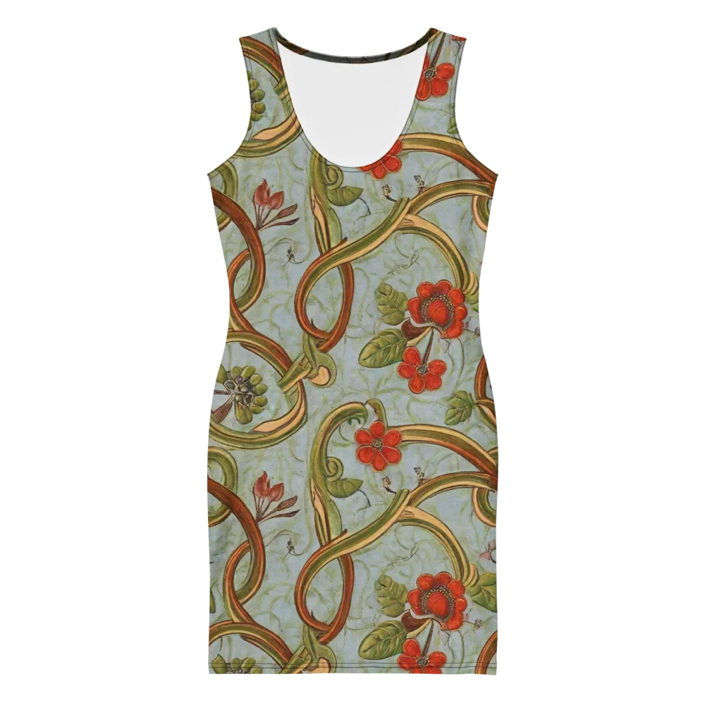 Pomegranate Trellis on Bodycon Dress — Front