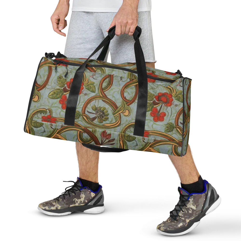Pomegranate Trellis on Duffle Bag — Front