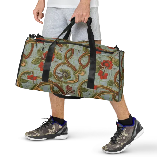 Pomegranate Trellis on a Duffle Bag