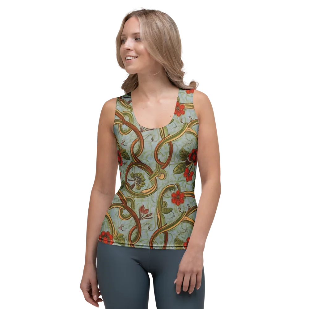 Pomegranate Trellis on Women's Tank Top — Front