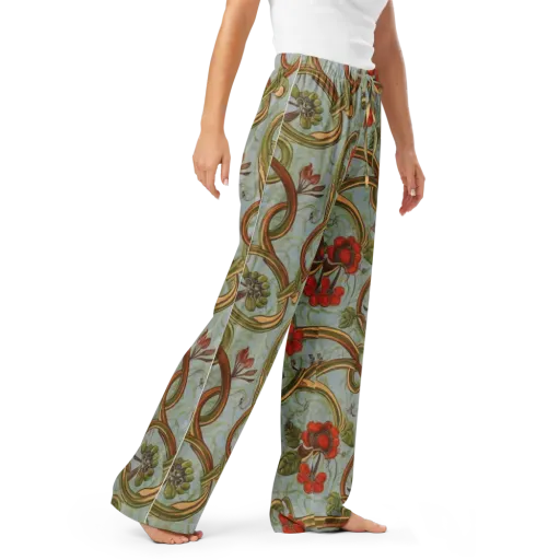 Pomegranate Trellis on a Women's Pajama Pants