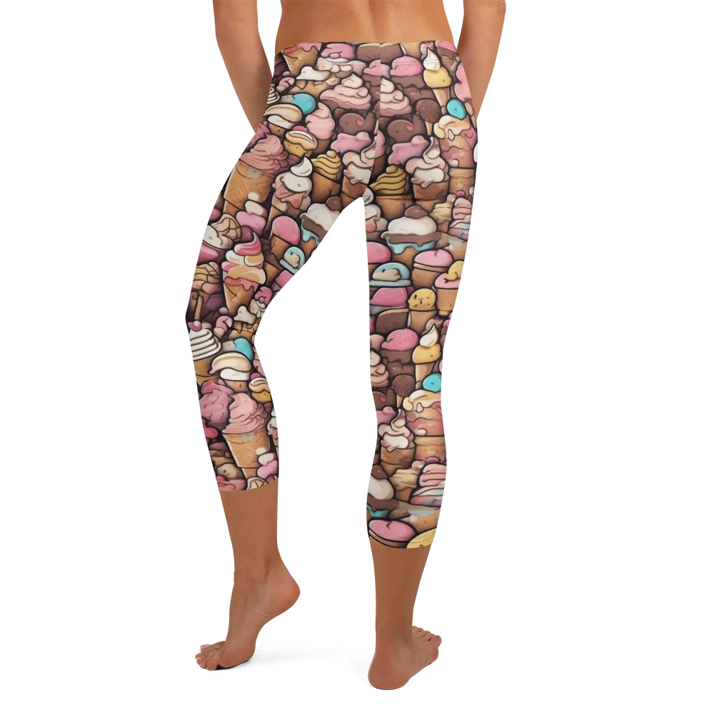Sugar Rush on Capri Leggings — Back