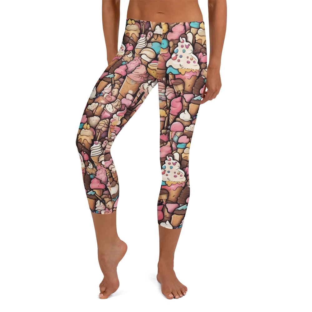 Sugar Rush on Capri Leggings — Front