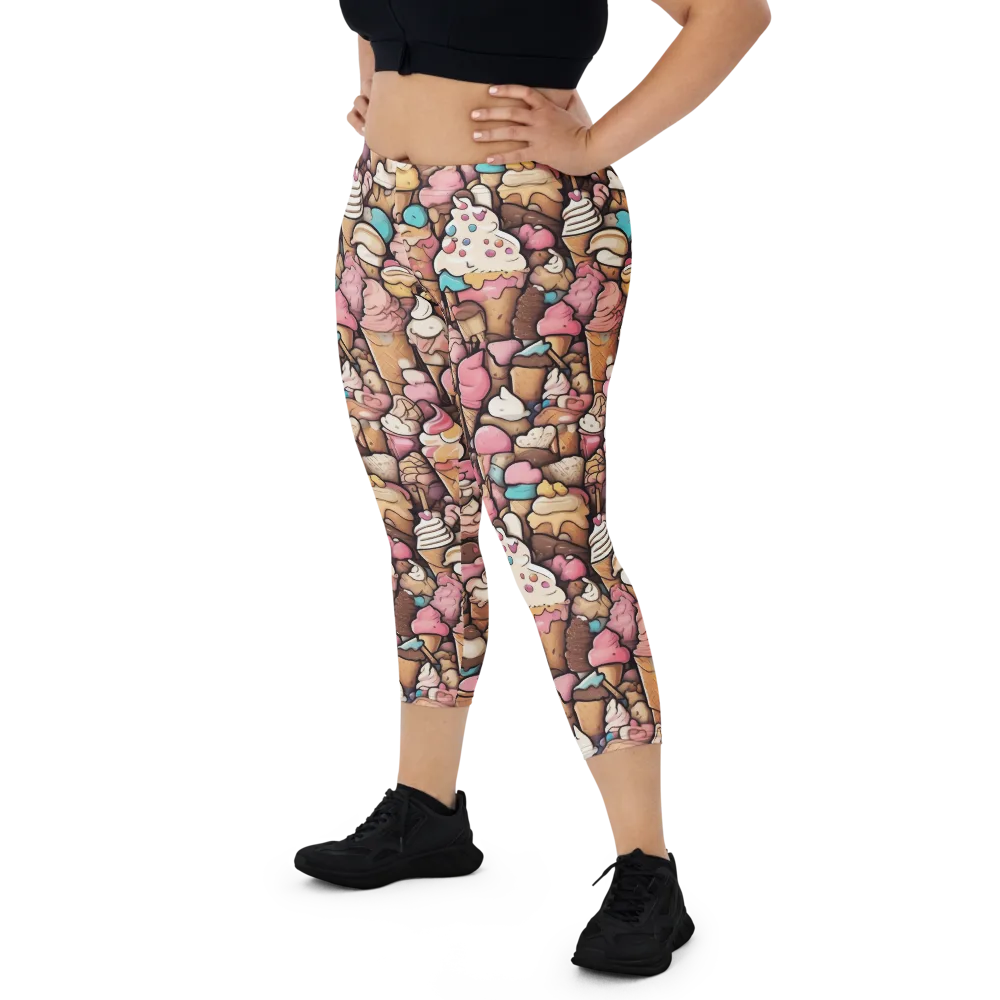 Sugar Rush on Capri Leggings — Front