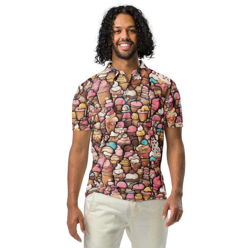 Sugar Rush on Men's Slim Fit Polo Shirt — Front
