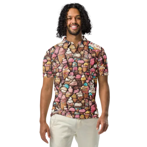 Sugar Rush on a Men's Slim Fit Polo Shirt