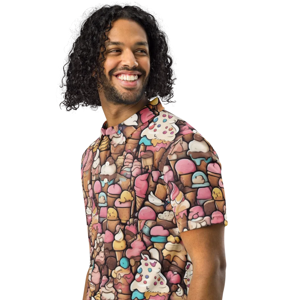 Sugar Rush on Men's Slim Fit Polo Shirt — Left Front