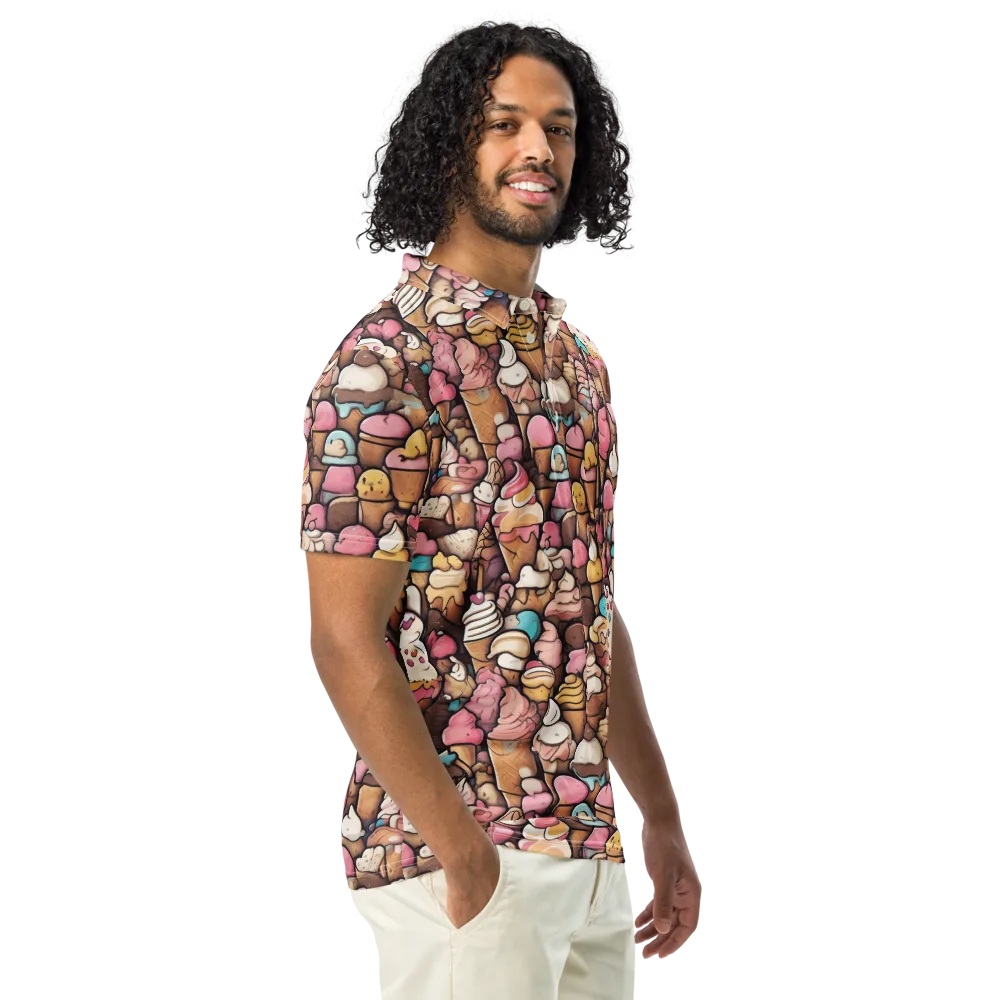 Sugar Rush on Men's Slim Fit Polo Shirt — Right Front