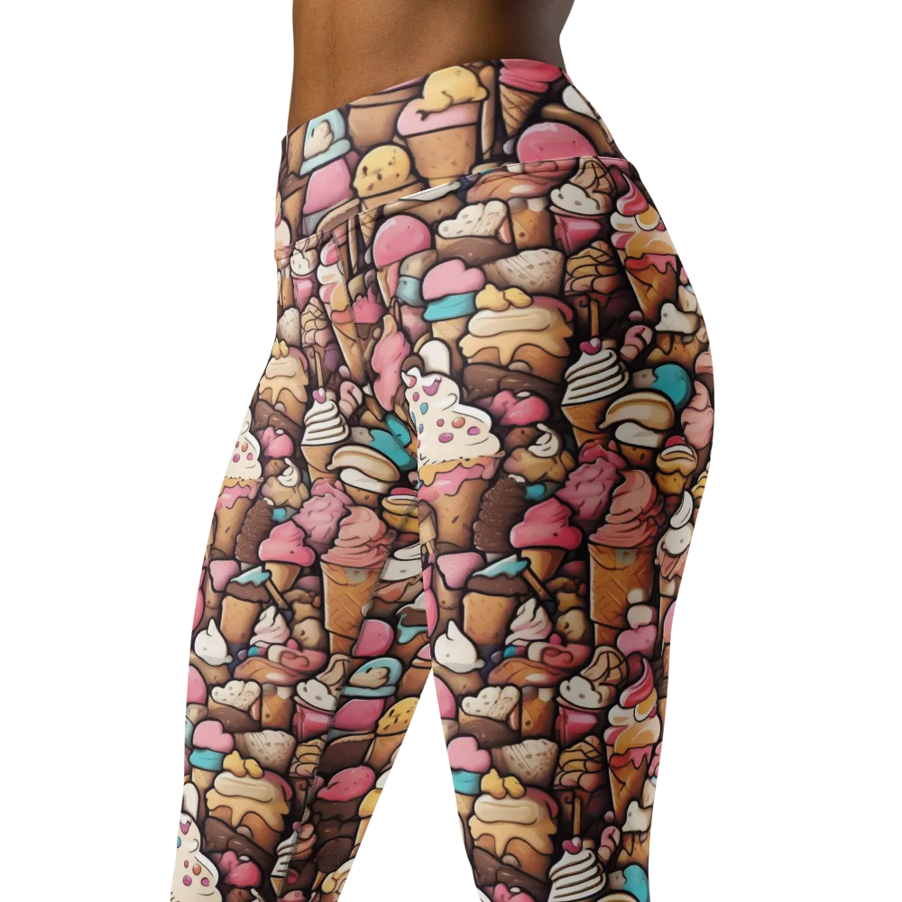 Sugar Rush on Yoga Leggings — Left Front
