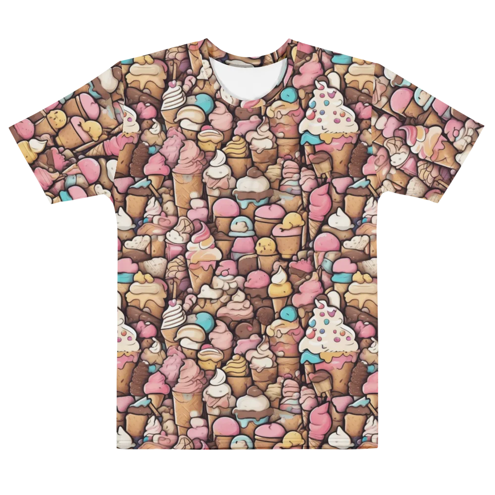 Sugar Rush on Men's Cotton Crew Neck T-Shirt — Front