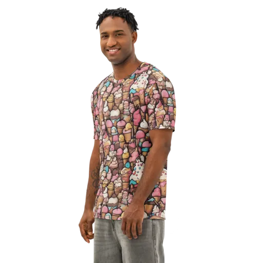 Sugar Rush on a Men's Cotton Crew Neck T-Shirt
