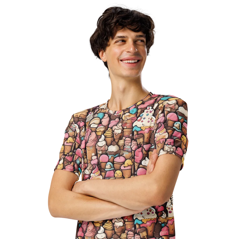 Sugar Rush on Men's Crew Neck T-Shirt — Left Front