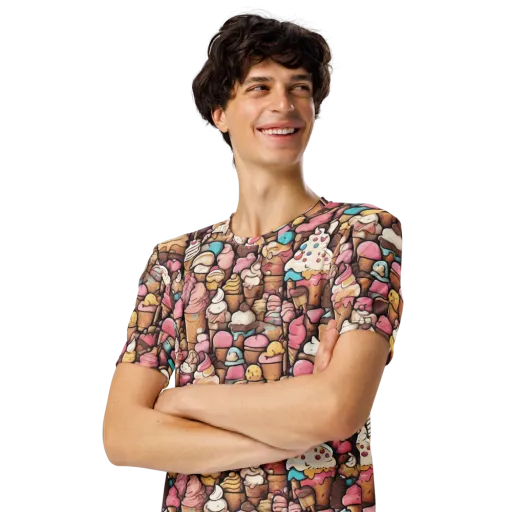 Sugar Rush on a Men's Crew Neck T-Shirt