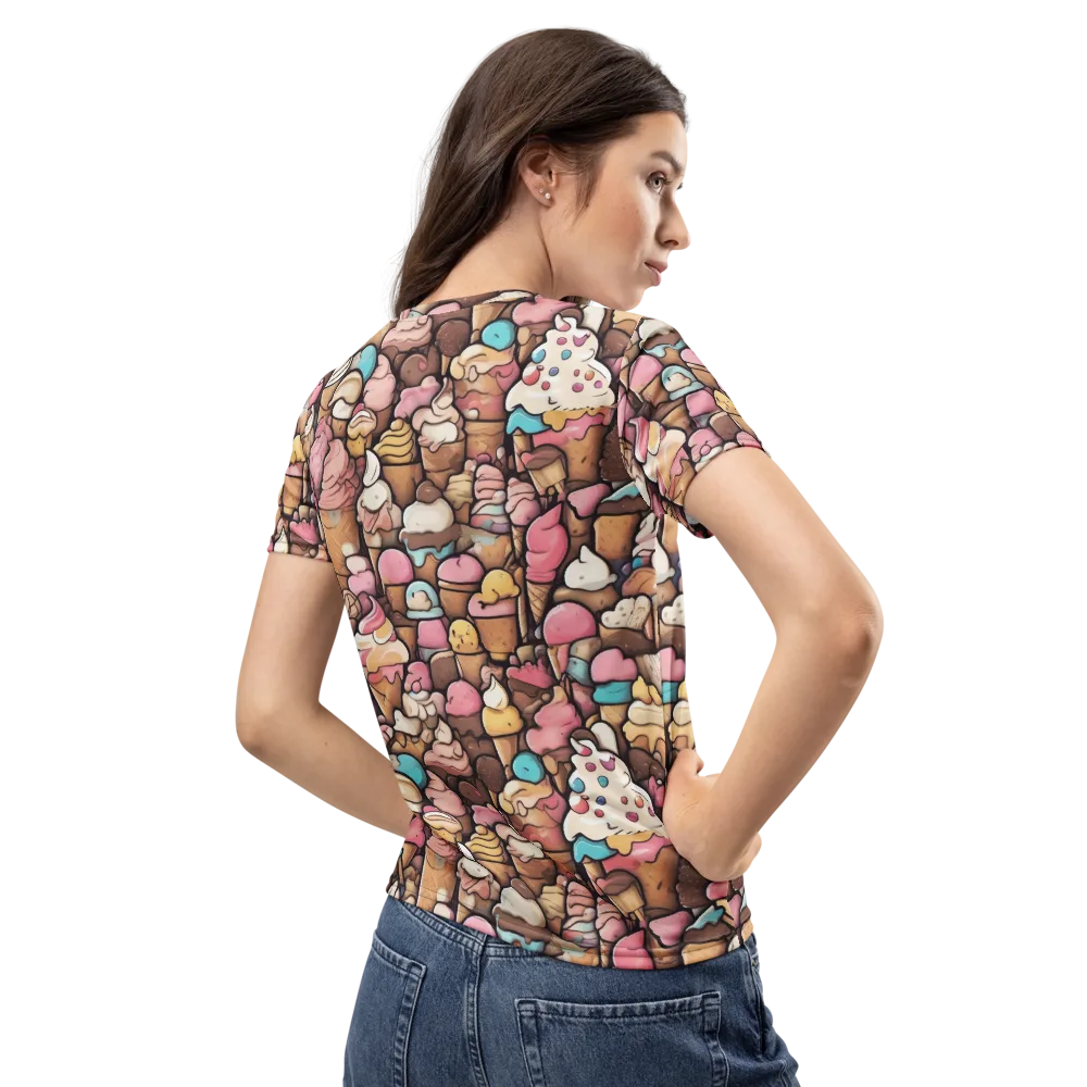 Sugar Rush on Women's Crew Neck T-Shirt — Back
