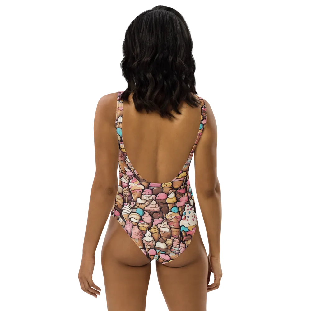 Sugar Rush on One-Piece Swimsuit — Back