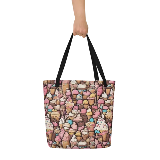 Sugar Rush on a Large Tote Bag W/ Pocket