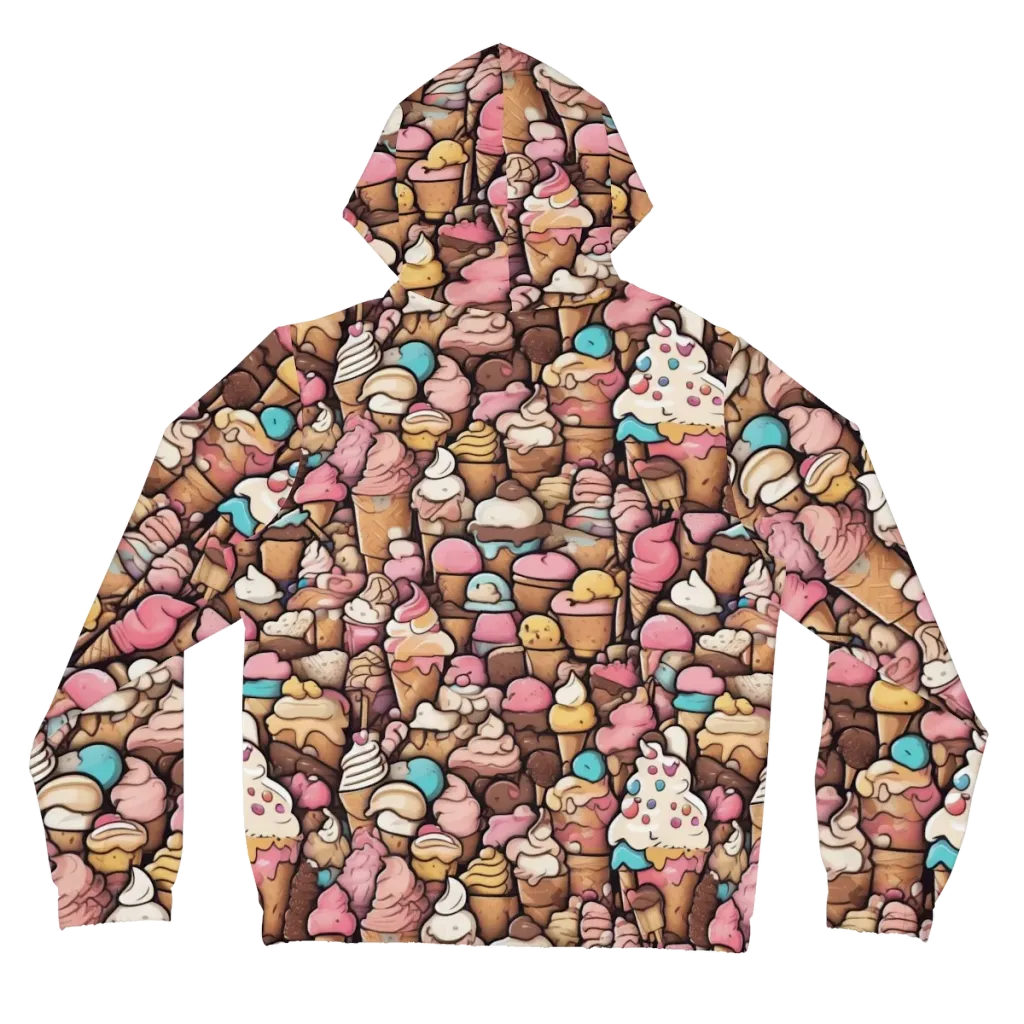 Sugar Rush on Women's Full-Zip Hoodie — Back