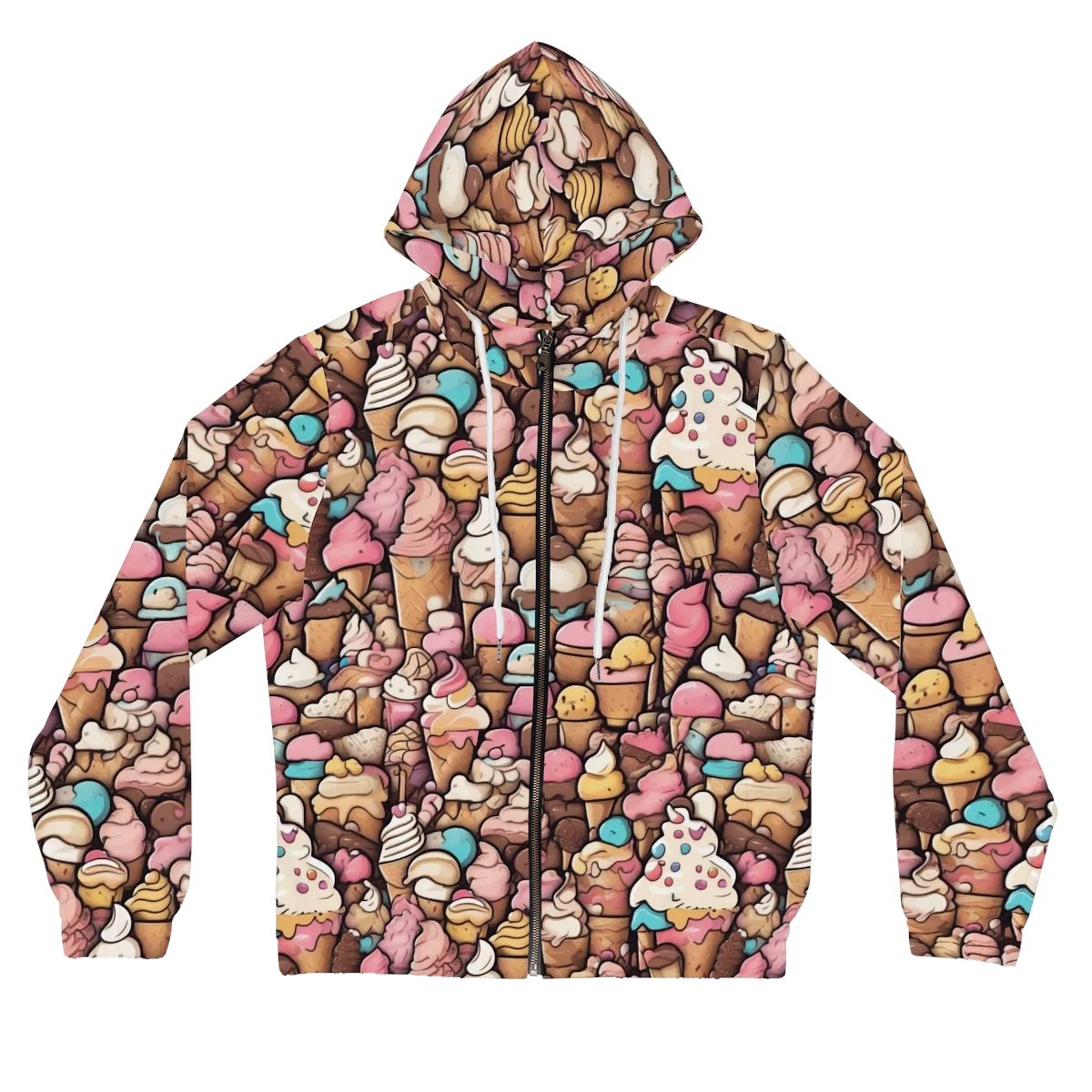 Sugar Rush on Women's Full-Zip Hoodie — Front