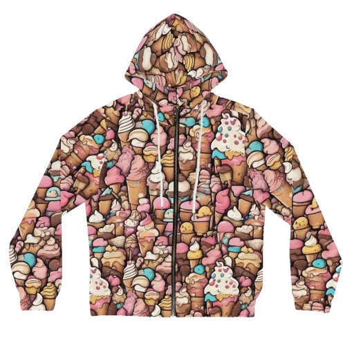 Sugar Rush on a Women's Full-Zip Hoodie