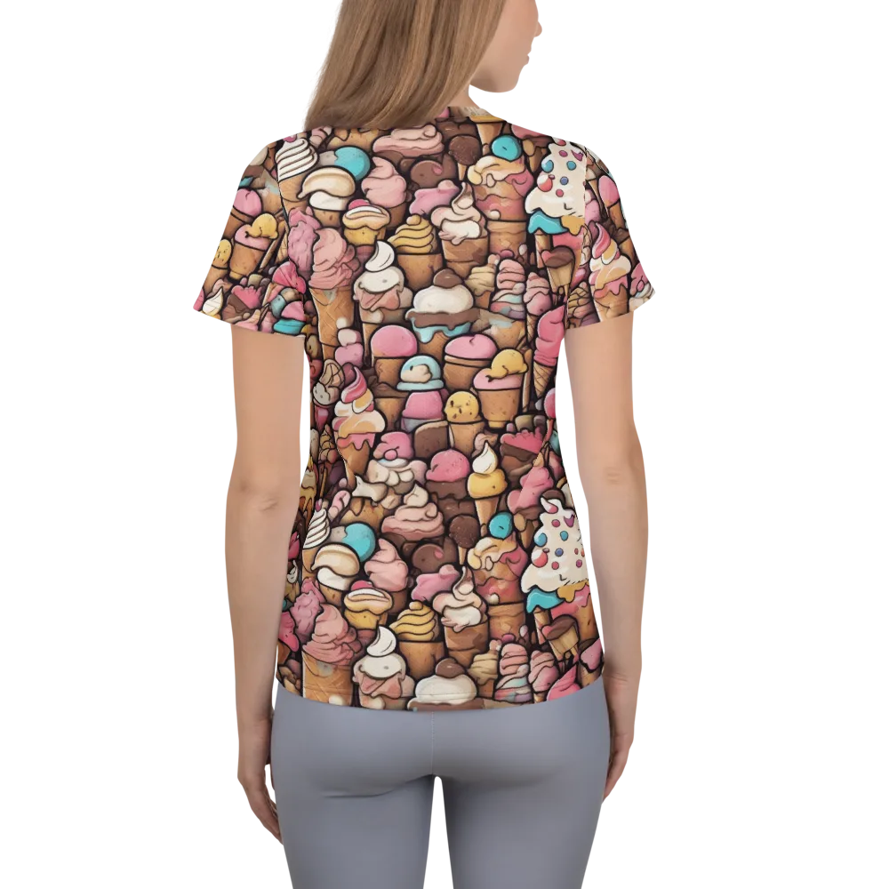 Sugar Rush on Women's Athletic T-Shirt — Back