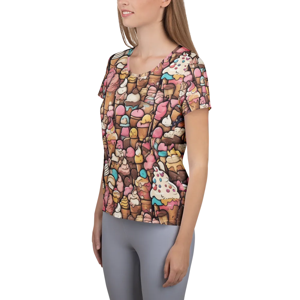 Sugar Rush on Women's Athletic T-Shirt — Left