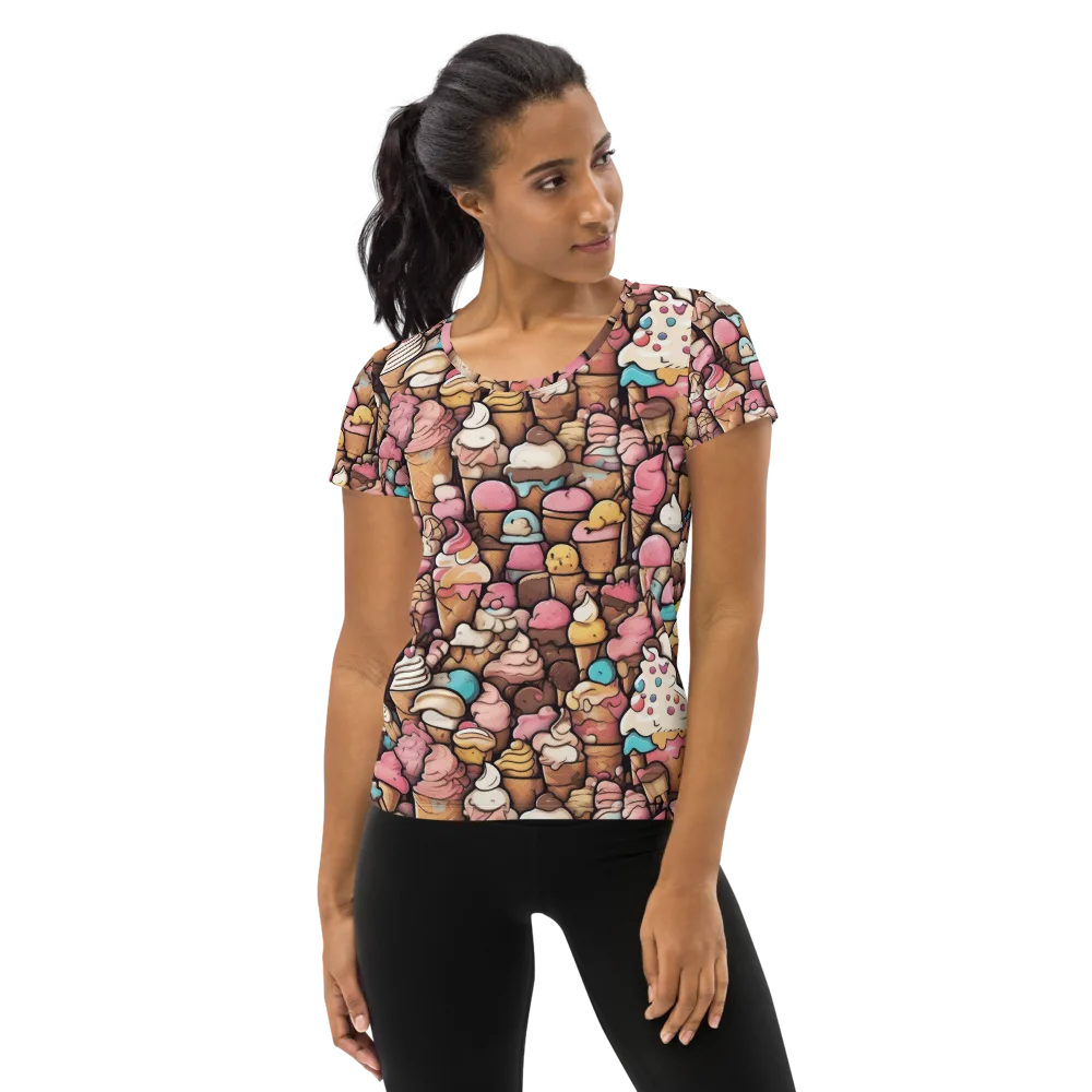 Sugar Rush on Women's Athletic T-Shirt — Front