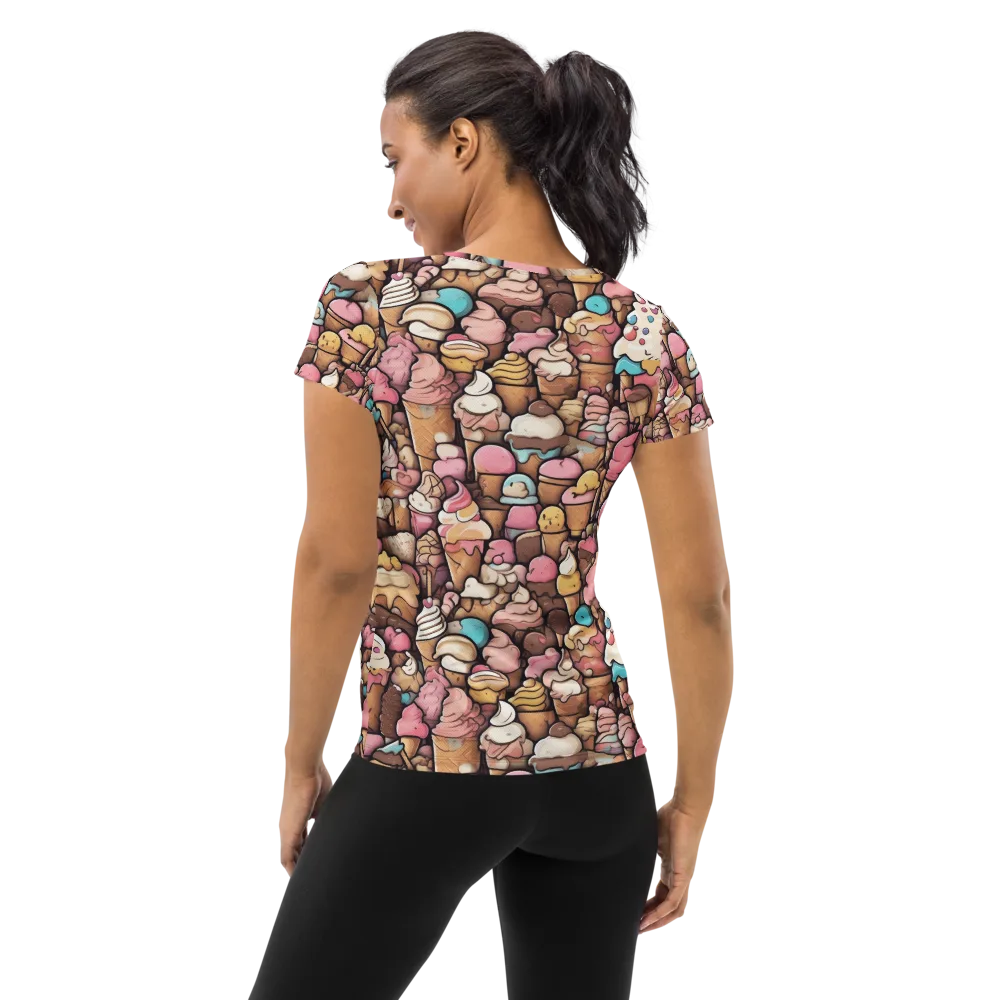 Sugar Rush on Women's Athletic T-Shirt — Back