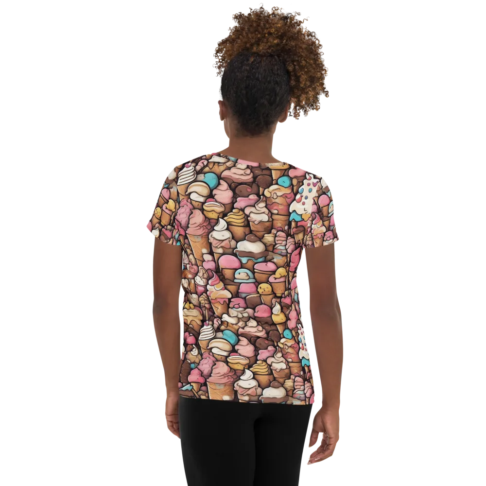 Sugar Rush on Women's Athletic T-Shirt — Back