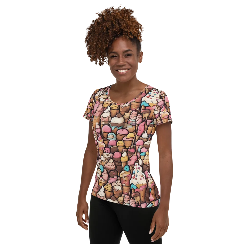 Sugar Rush on Women's Athletic T-Shirt — Left
