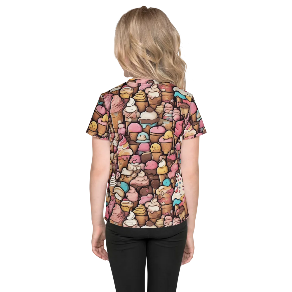 Sugar Rush on Kids Crew Neck T-Shirt — Back