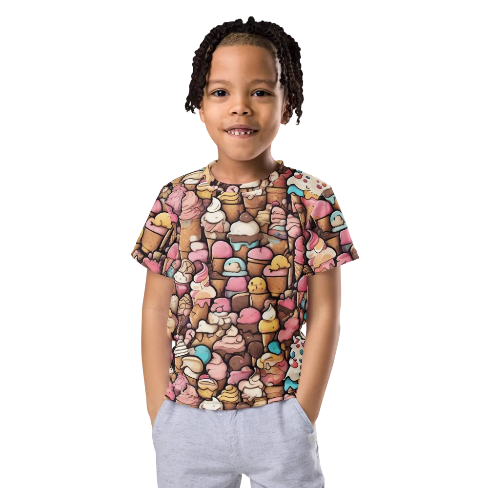 Sugar Rush on Kids Crew Neck T-Shirt — Front