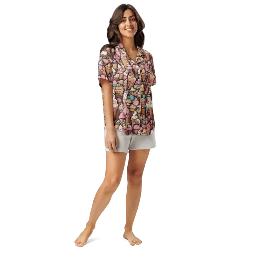 Sugar Rush on a Women's Short Sleeve Pajama Top