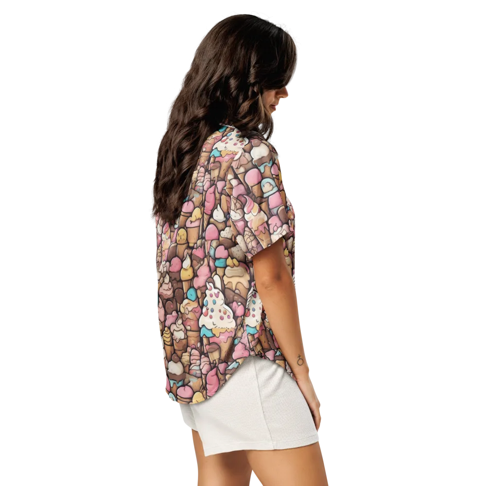 Sugar Rush on Women's Short Sleeve Pajama Top — Right Back