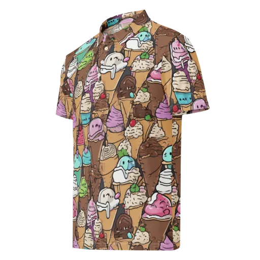 Gelato Carnival on a Men's Slim Fit Polo Shirt