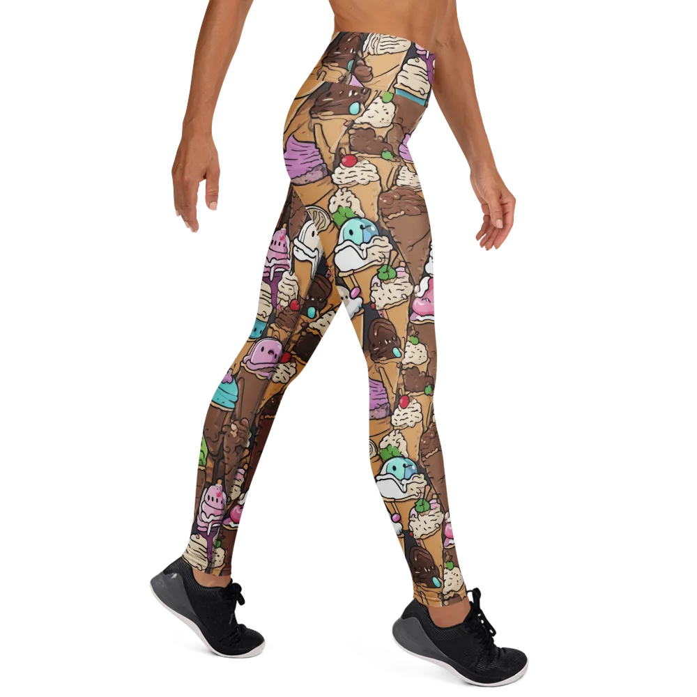 Gelato Carnival on Yoga Leggings — Right