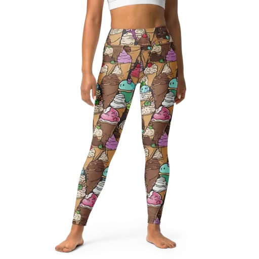 Gelato Carnival on a Yoga Leggings