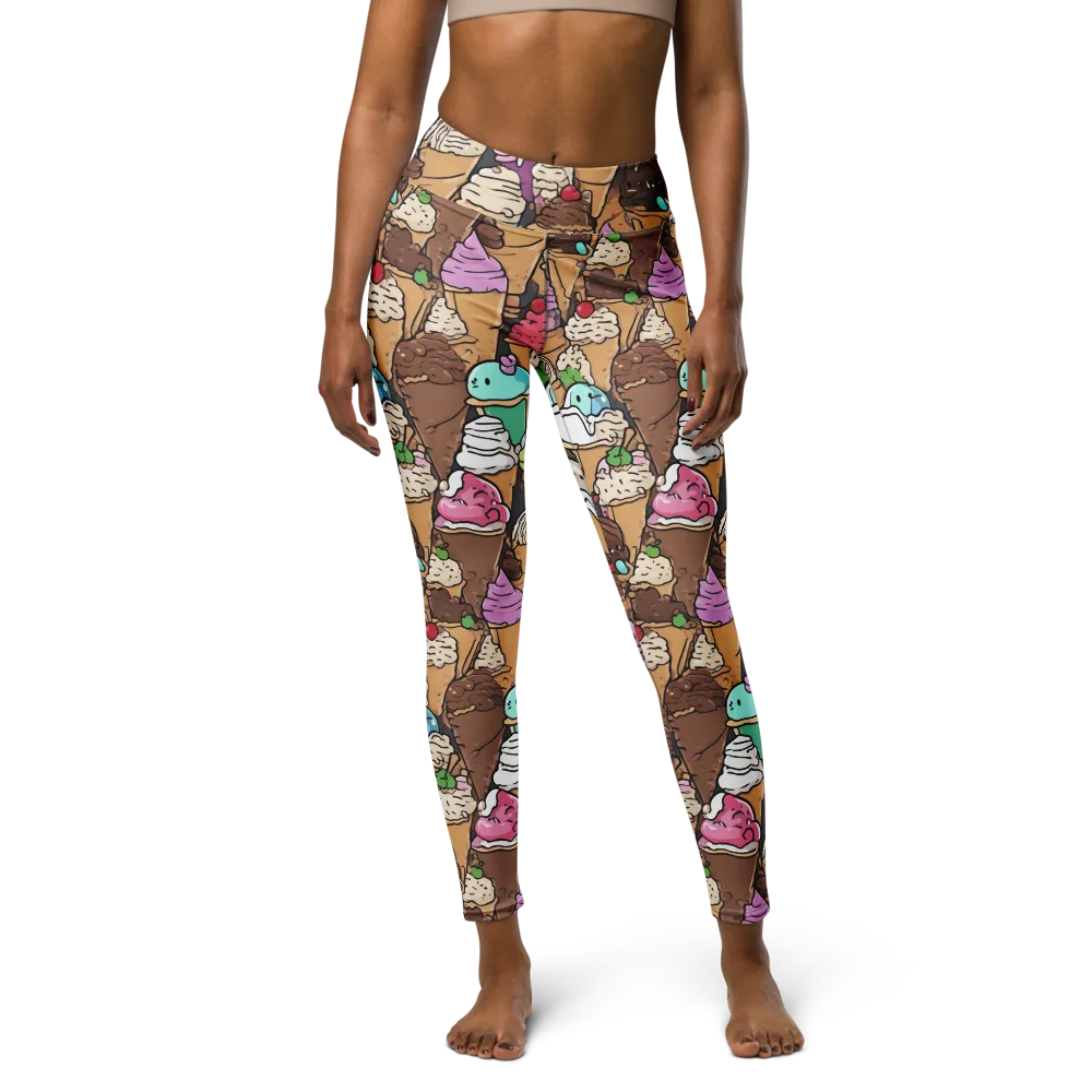 Gelato Carnival on Yoga Leggings — Front