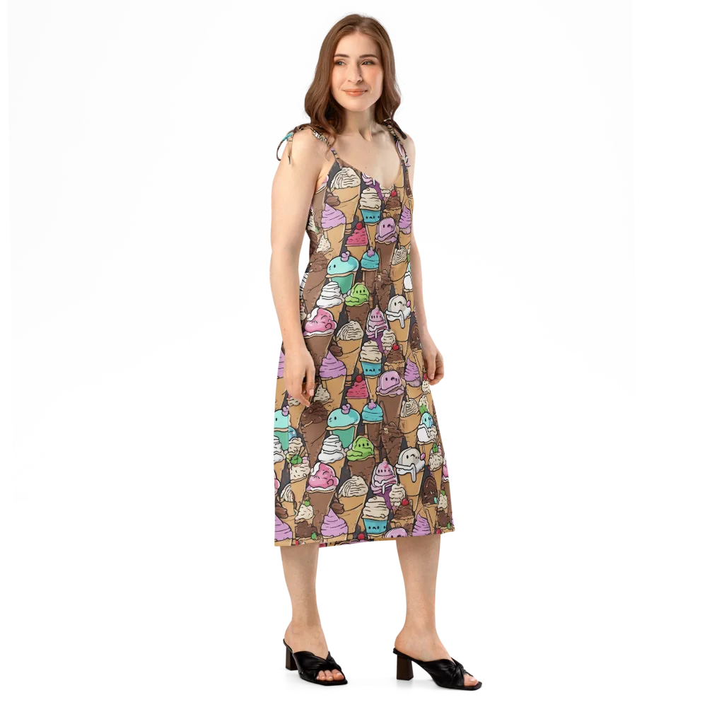 Gelato Carnival on Slip Dress — Right Front