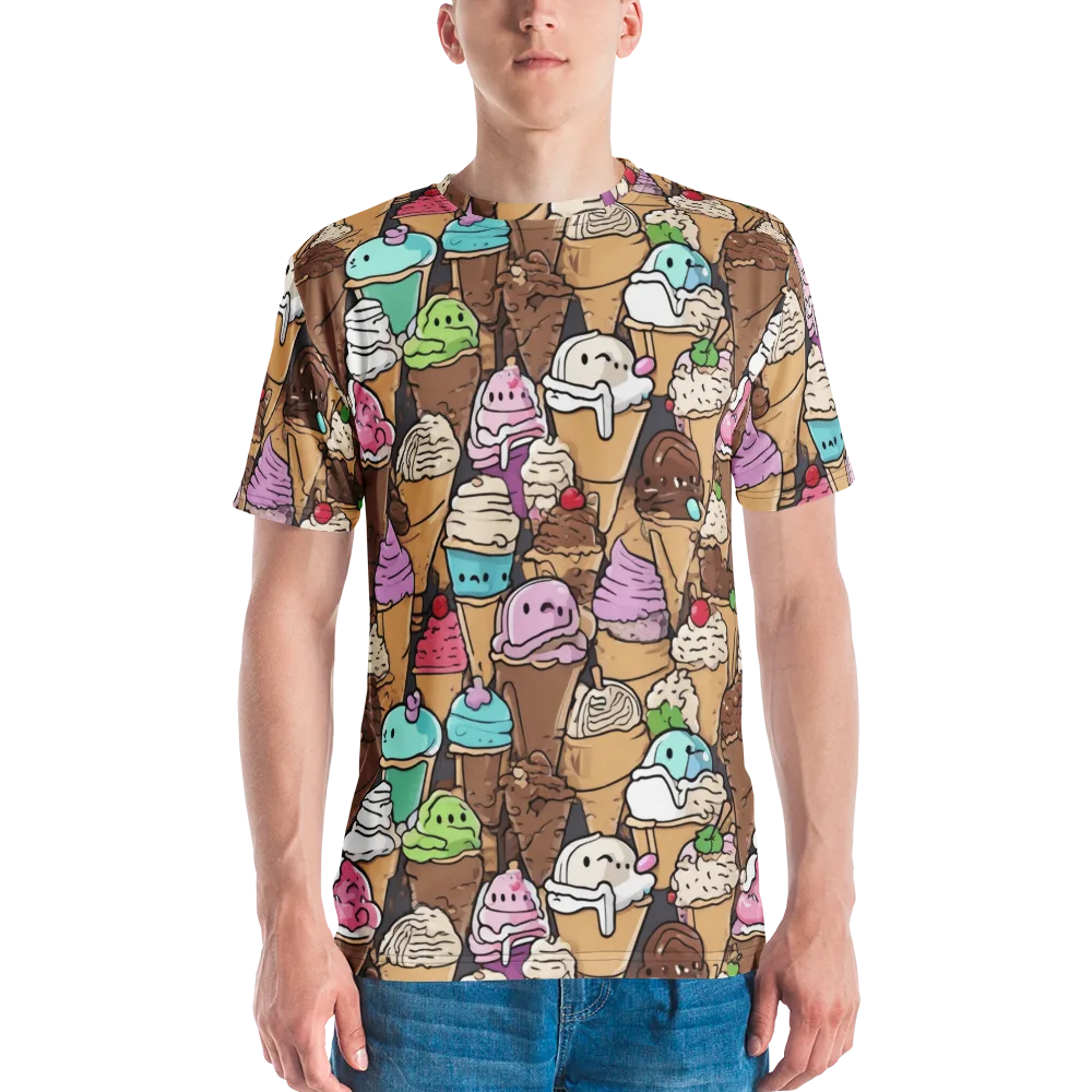 Gelato Carnival on Men's Crew Neck T-Shirt — Front