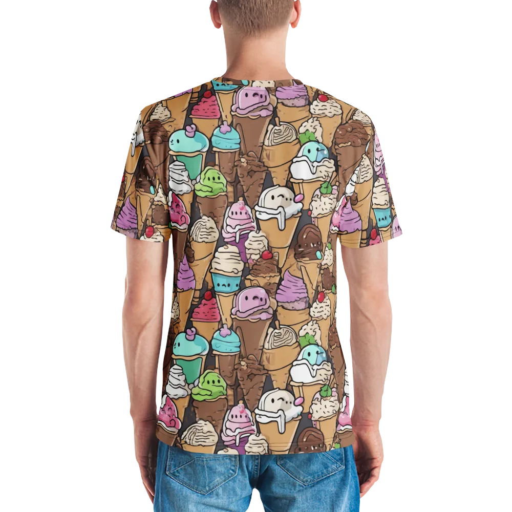 Gelato Carnival on Men's Crew Neck T-Shirt — Back