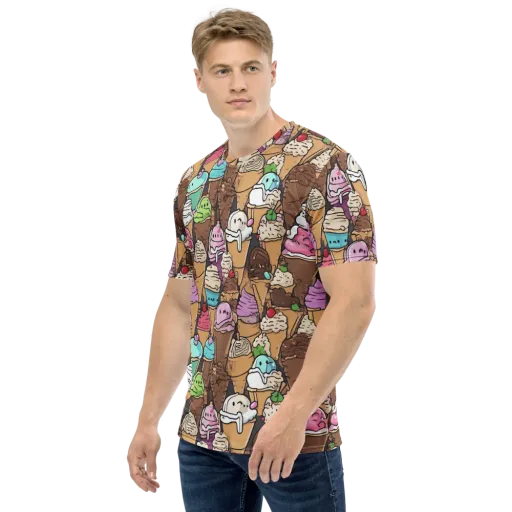 Gelato Carnival on a Men's Crew Neck T-Shirt