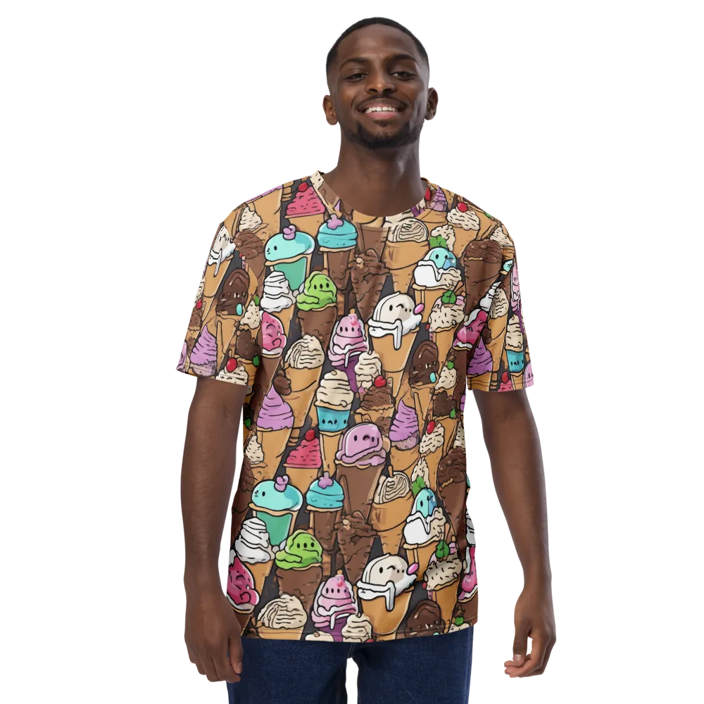 Gelato Carnival on Men's Crew Neck T-Shirt — Front